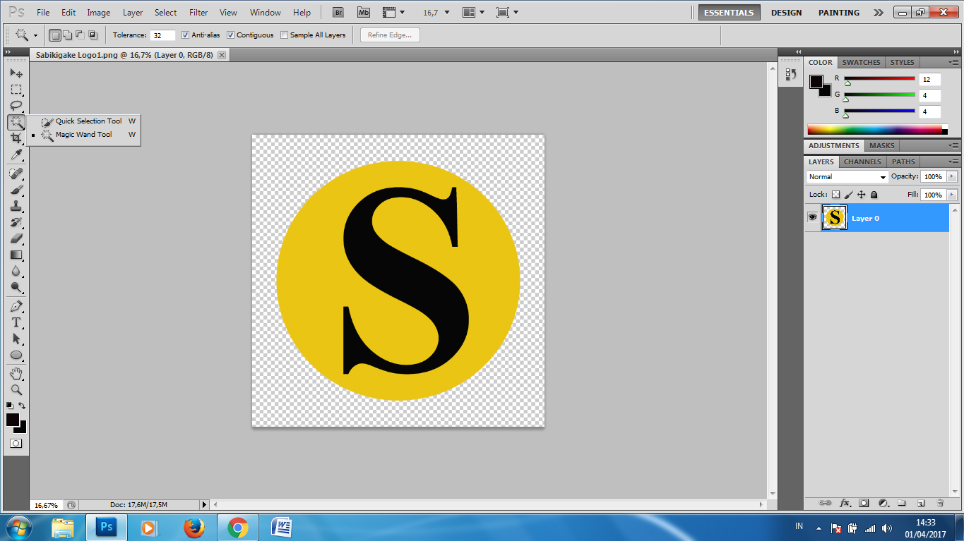 membuat background transparan di adobe photoshop