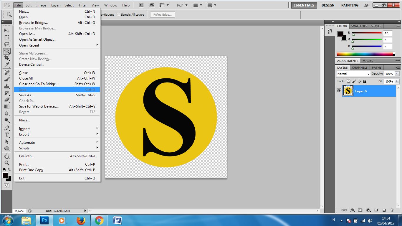 membuat background transparan di adobe photoshop